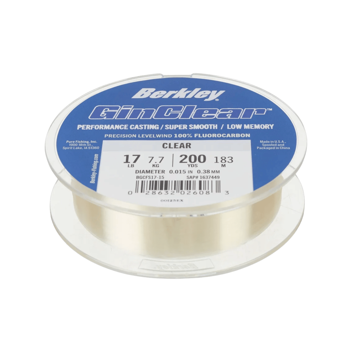 BERKLEY GINCLEAR FLURO FS 200YD CLEAR
