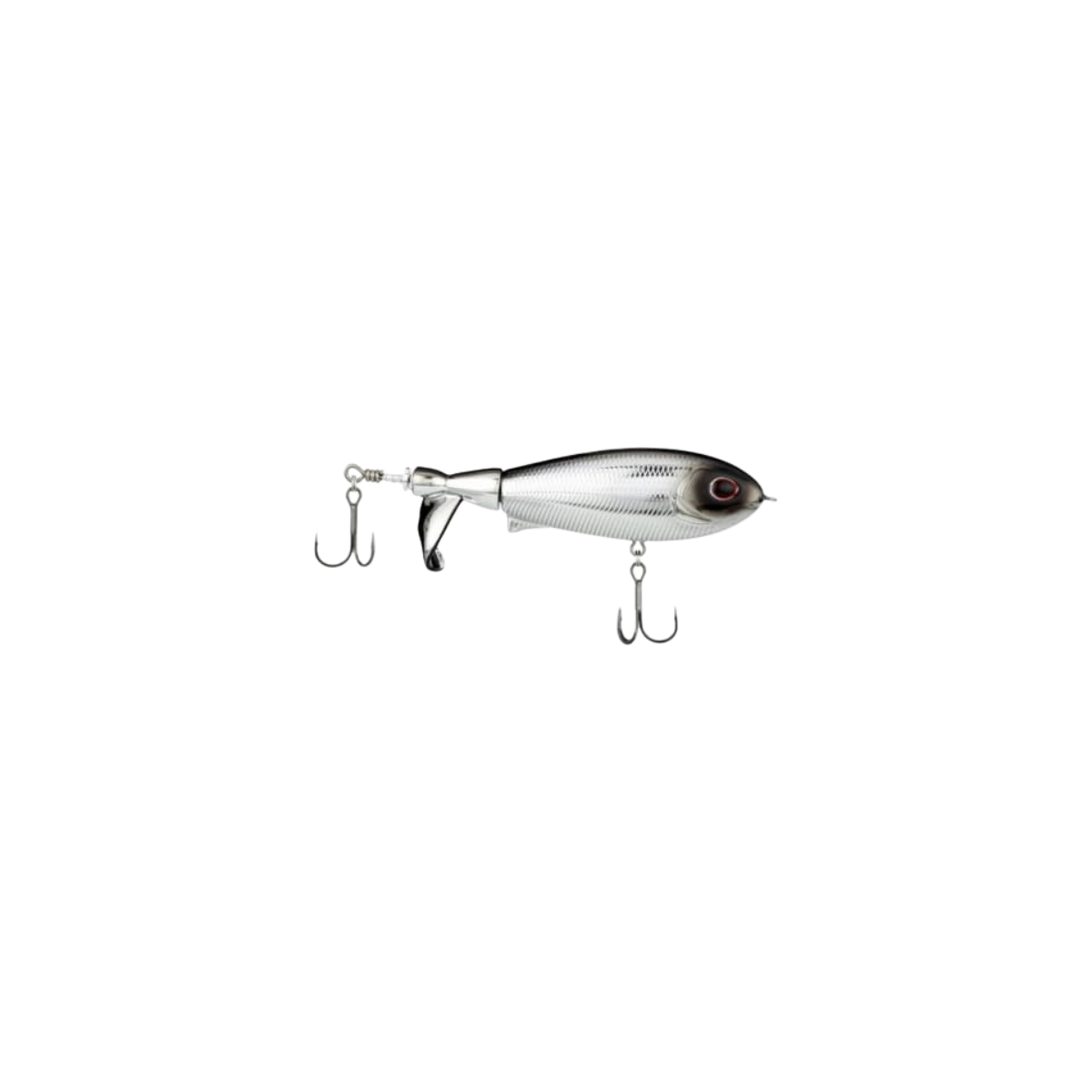 BERKLEY SCREAMIN' CHOPPO PROP BAIT 4.3IN BLACK CHROME