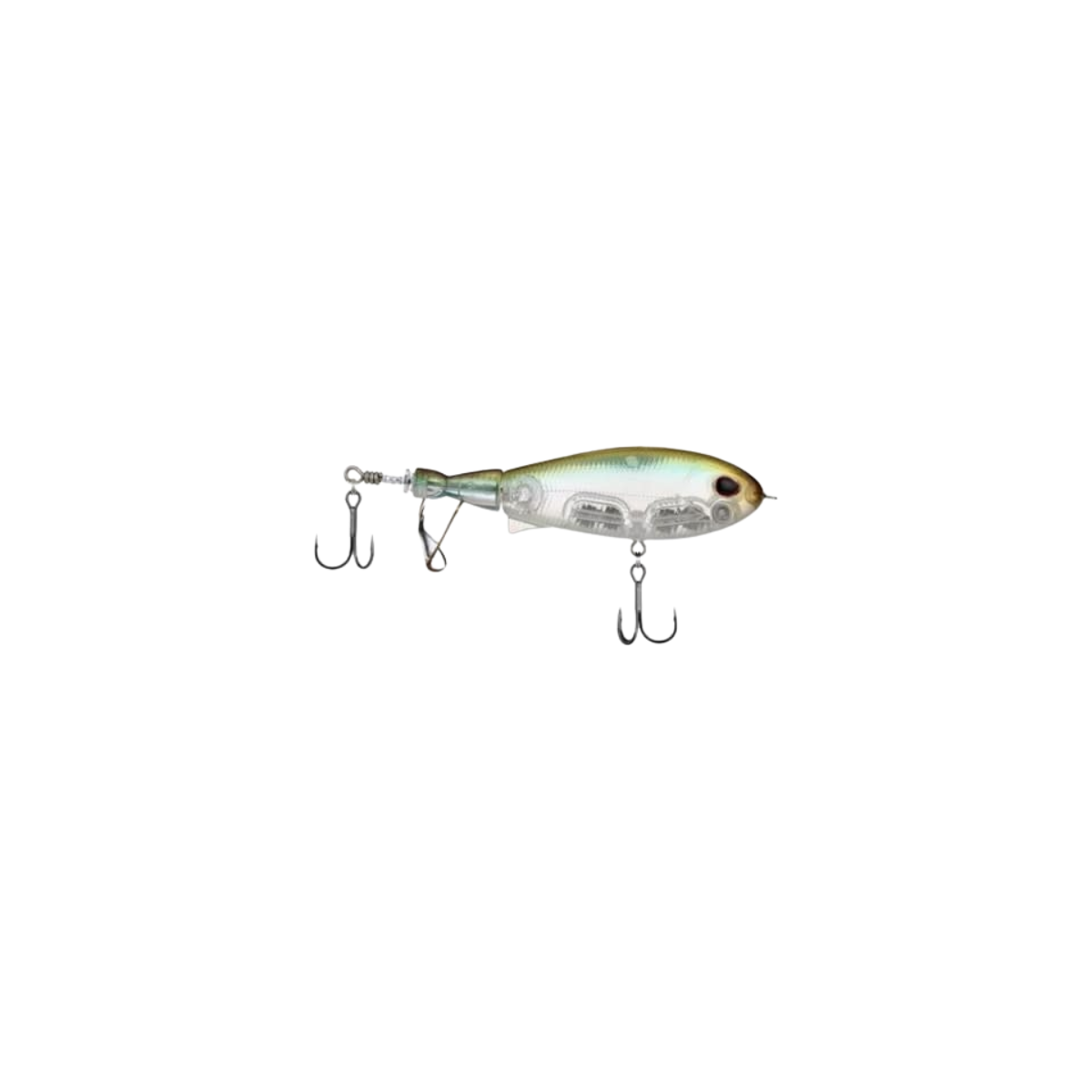 BERKLEY SCREAMIN' CHOPPO PROP BAIT 4.3IN STEALTH SHAD