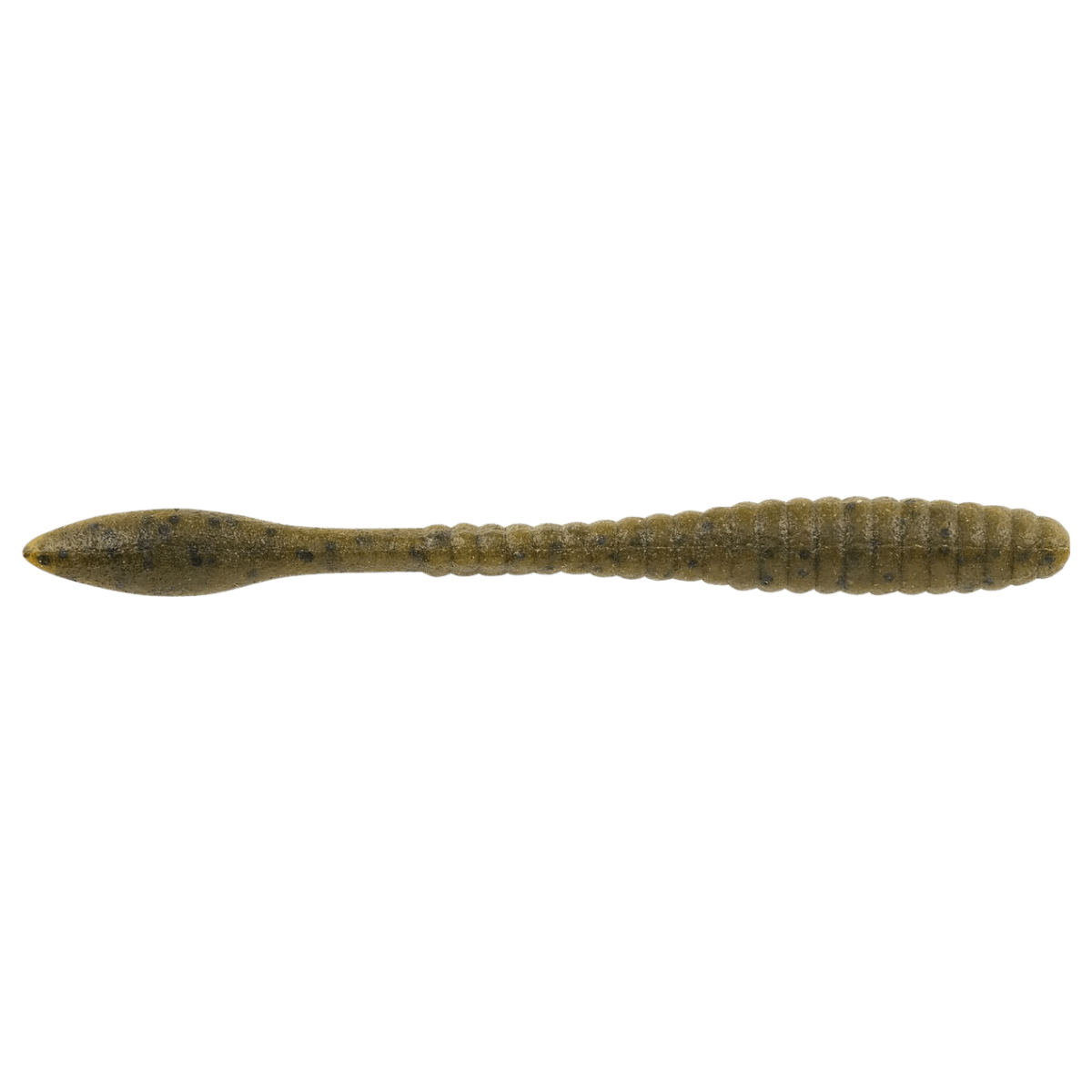 BERKLEY POWERBAIT MAXSCENT FLAT WORM FISHING LURE 4 IN - GREEN PUMPKIN - MAIN IMAGE