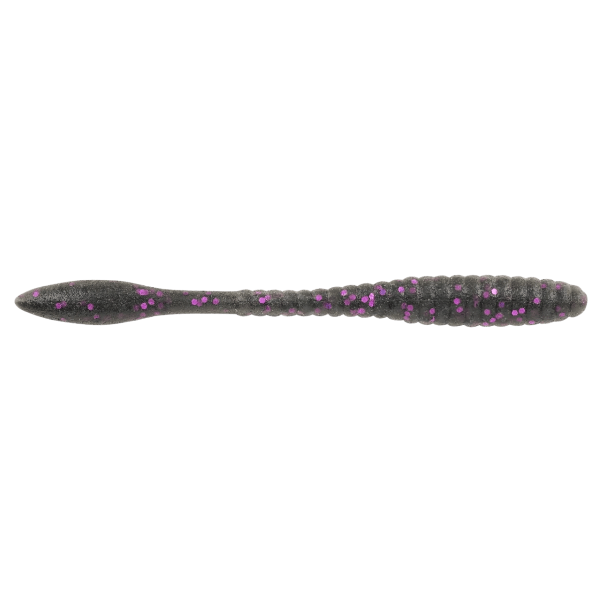 BERKLEY POWERBAIT MAXSCENT FLAT WORM FISHING LURE - 4-1/4IN - SMOKE BLACK PURPLE
