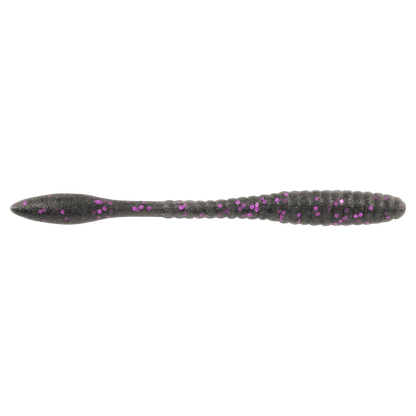 BERKLEY POWERBAIT MAXSCENT FLAT WORM FISHING LURE - 4-1/4IN - SMOKE BLACK PURPLE