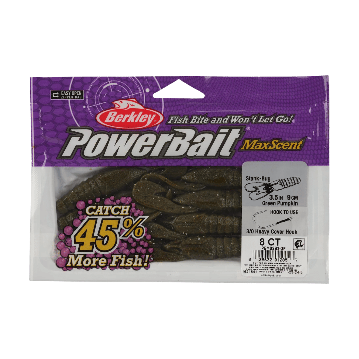 BERKLEY POWERBAIT MAXSCENT STANK BUG 3.5 IN – SCENTED BAIT - PACKAGING