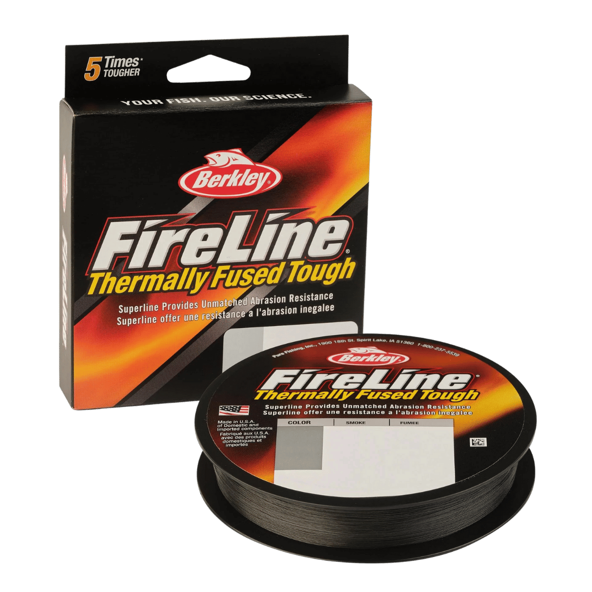 BERKLEY FIRELINE FILLER SPOOL 125YD - 6LBS  - SMOKE
