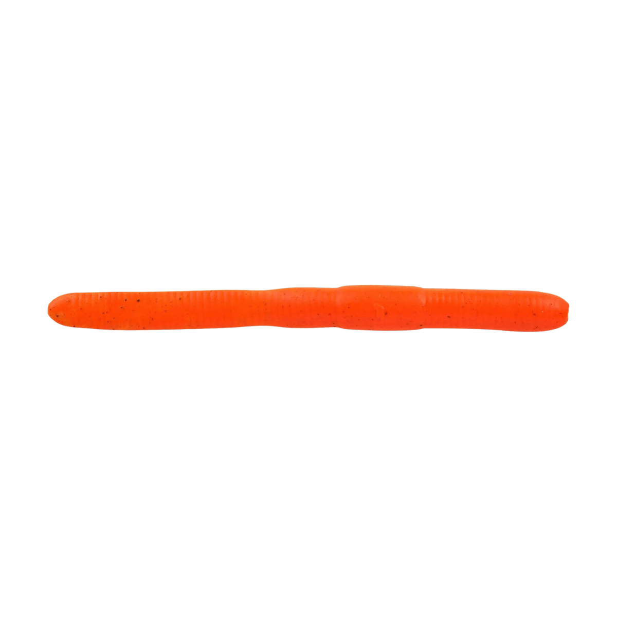 BERKLEY GULP! SR CRAWLER 12PK – SCENTED SOFT PLASTIC WORM - CHARTREUSE ORANGE - 4 IN - TOP VIEW