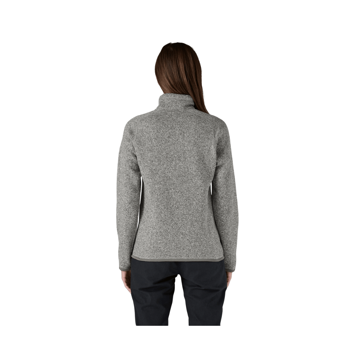 PATAGONIA WOMEN'S BETTER SWEATER 1/4 ZIP BIRCH WHITE BACK VIEW