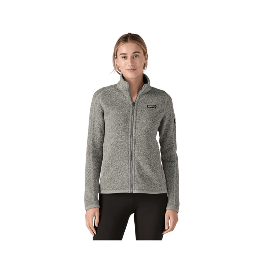 PATAGONIA WOMEN'S BETTER SWEATER JACKET BIRCH WHITE FRONT VIEW