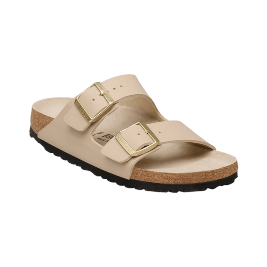 BIRKENSTOCK WOMEN'S ARIZONA BF TRIPLES - NARROW - SANDCASTLE OYST - SIDE VIEW