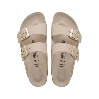BIRKENSTOCK WOMEN'S ARIZONA BF TRIPLES - NARROW - SANDCASTLE OYST - TOP VIEW