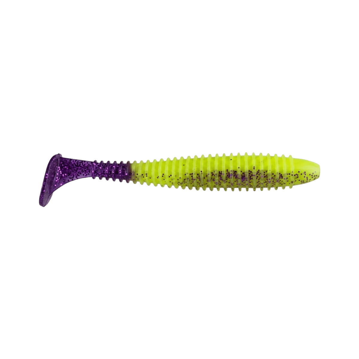 BIG BITE PRO SWIMMER 5PK PURPLE GLITTER CHARTREUSE