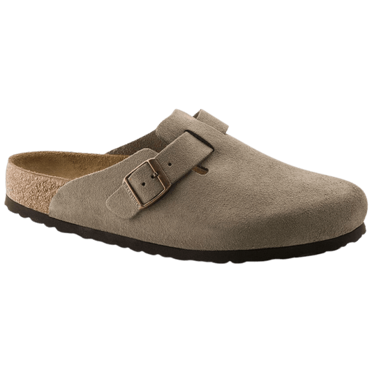BIRKENSTOCK BOSTON SOFT FOOTBED CLOGS NARROW - TAUPE