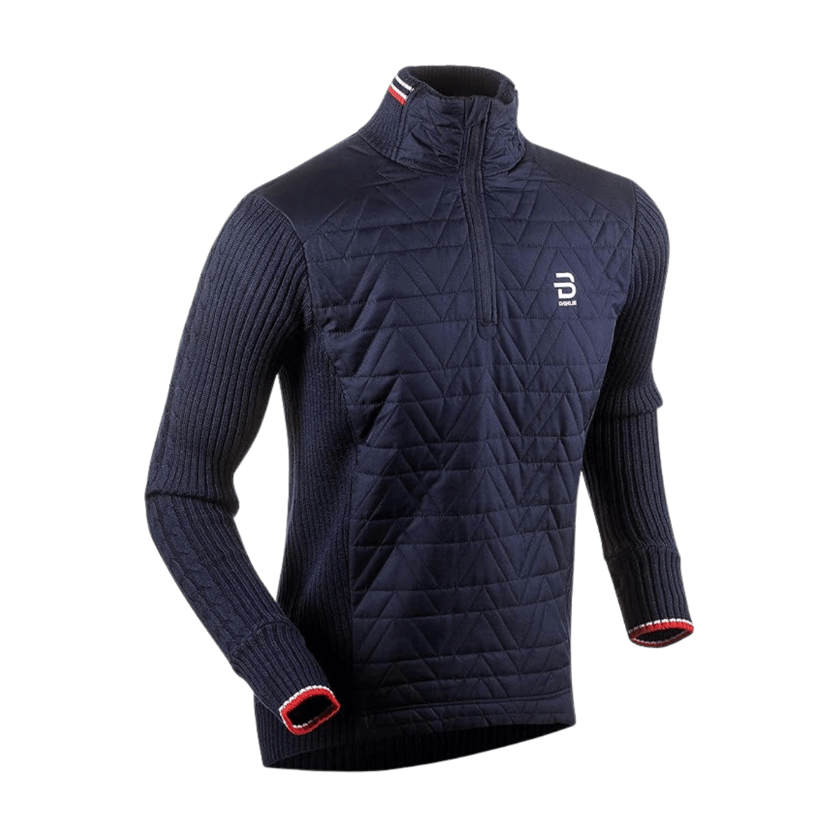 BJORN DAEHLIE HALF ZIP COMFY MENS SWEATSHIRT - EVENING BLUE - FRONT