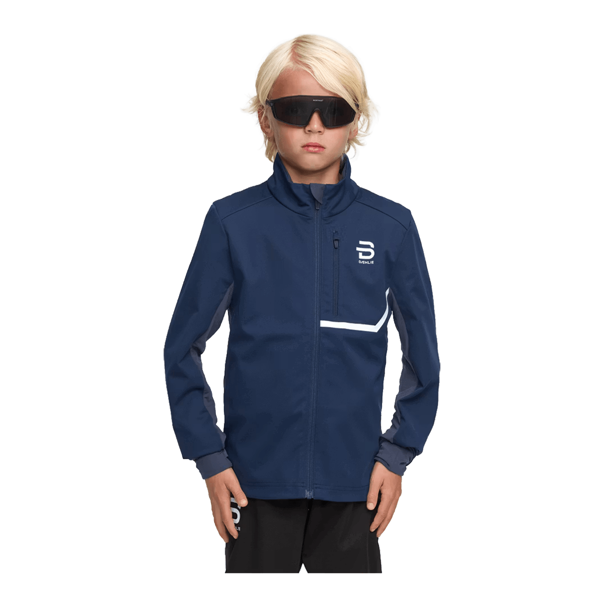 BJORN DAEHLIE JACKET MOBILITY JUNIOR'S - NAVY - FRONT VIEW
