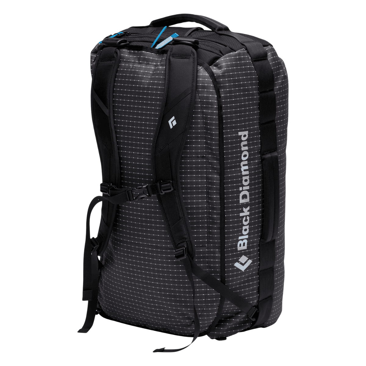 BLACK DIAMOND STONEHAULER 60L DUFFEL - BLACK - BACK VIEW