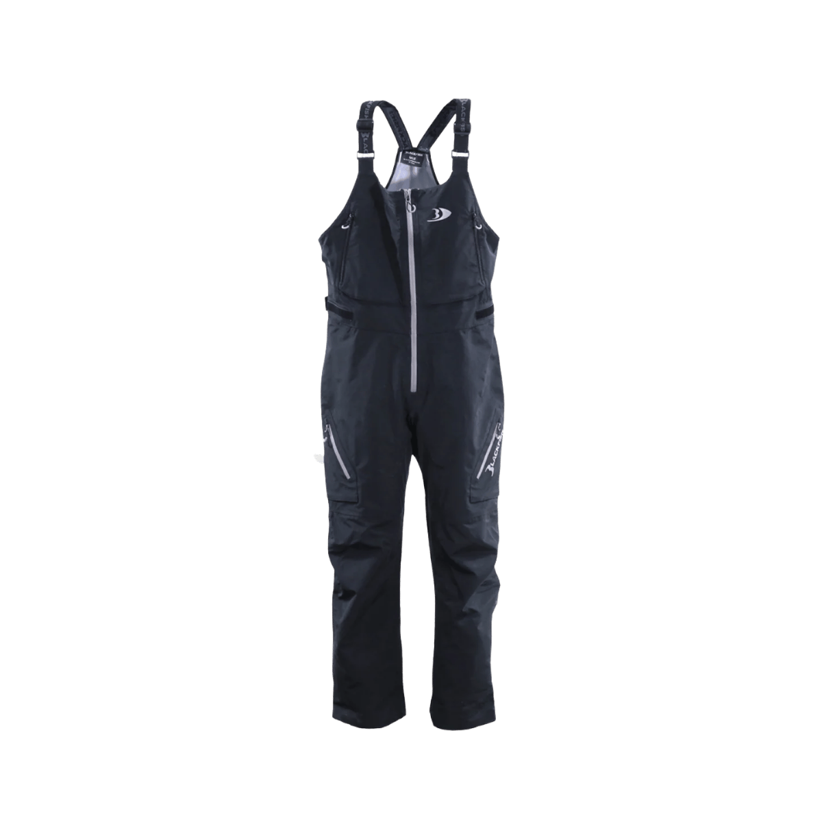 BLACKFISH TORRENT RAIN BIB - BLACK - FRONT VIEW