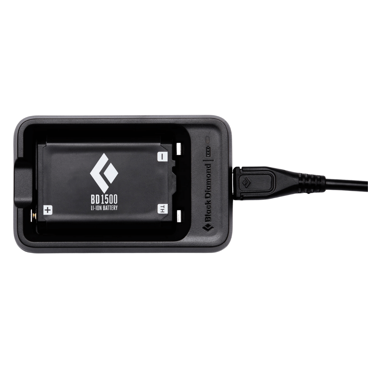 BLACK DIAMOND BD 1500 BATTERY & CHARGER_OPEN CHARGER ANGLE