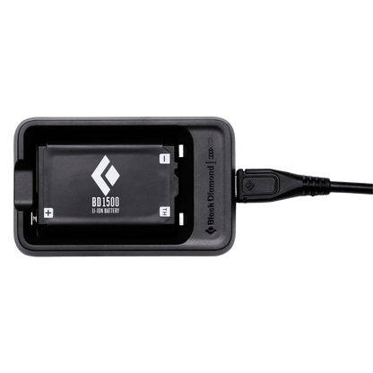 BLACK DIAMOND BD 1500 BATTERY & CHARGER_OPEN CHARGER ANGLE