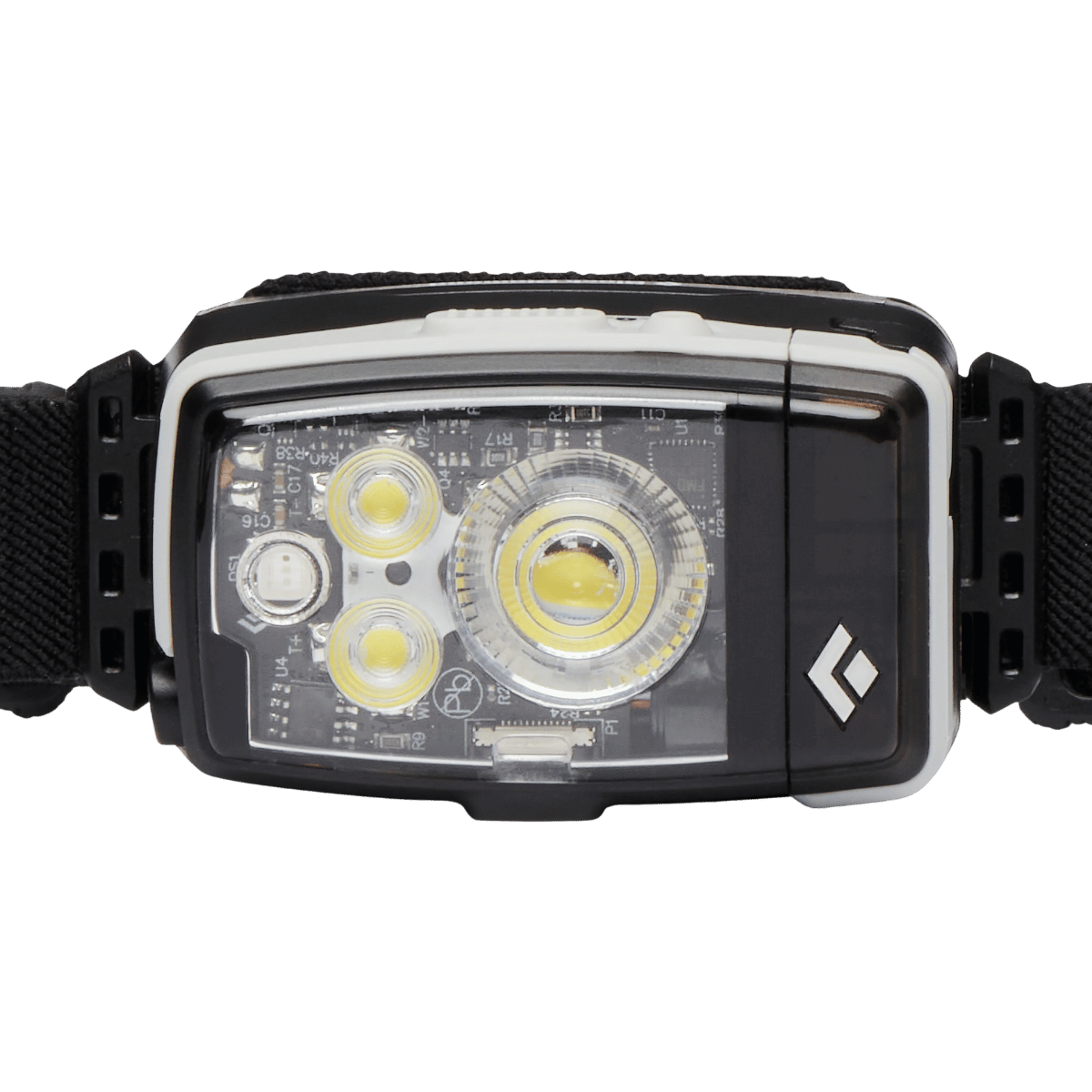 BLACK DIAMOND DISTANCE LT 1100 HEADLAMP - BLACK ALLOY_FRONT ANGLE