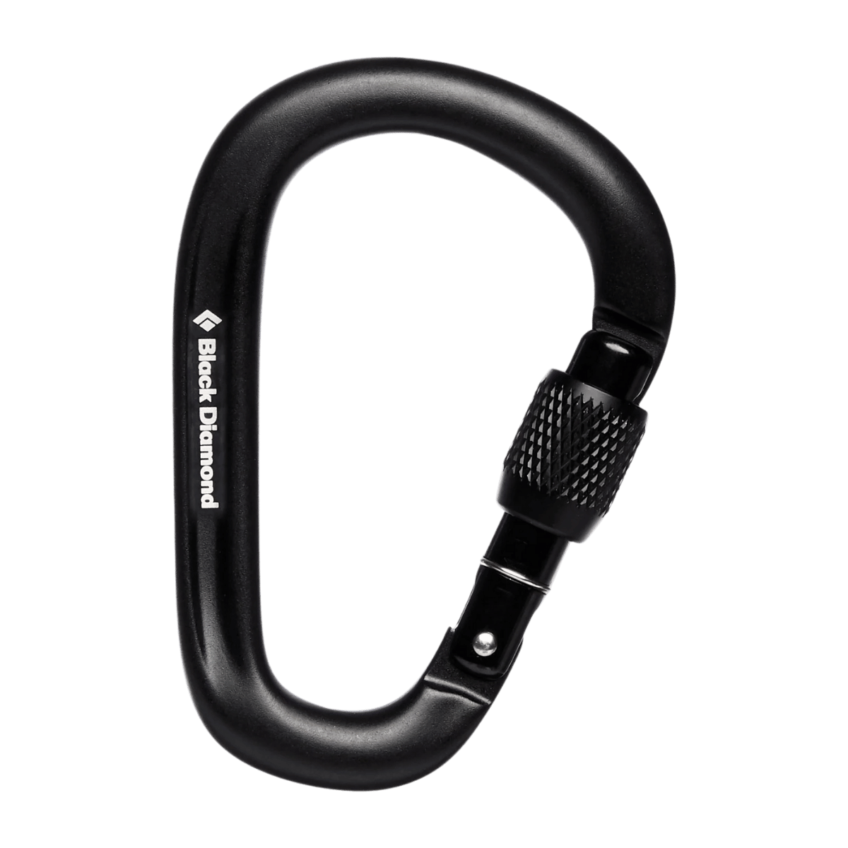 BLACK DIAMOND PEARLOCK SCREWGATE CARABINER - BLACK - MAIN IMAGE