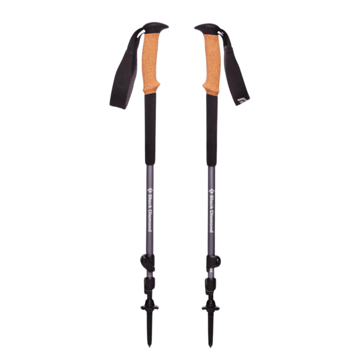 BLACK DIAMOND TRAIL CORK TREKKING POLES - GRANITE - SHORTER VIEW