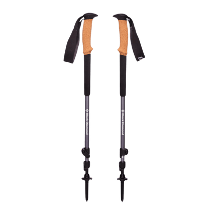 BLACK DIAMOND TRAIL CORK TREKKING POLES - GRANITE - SHORTER VIEW