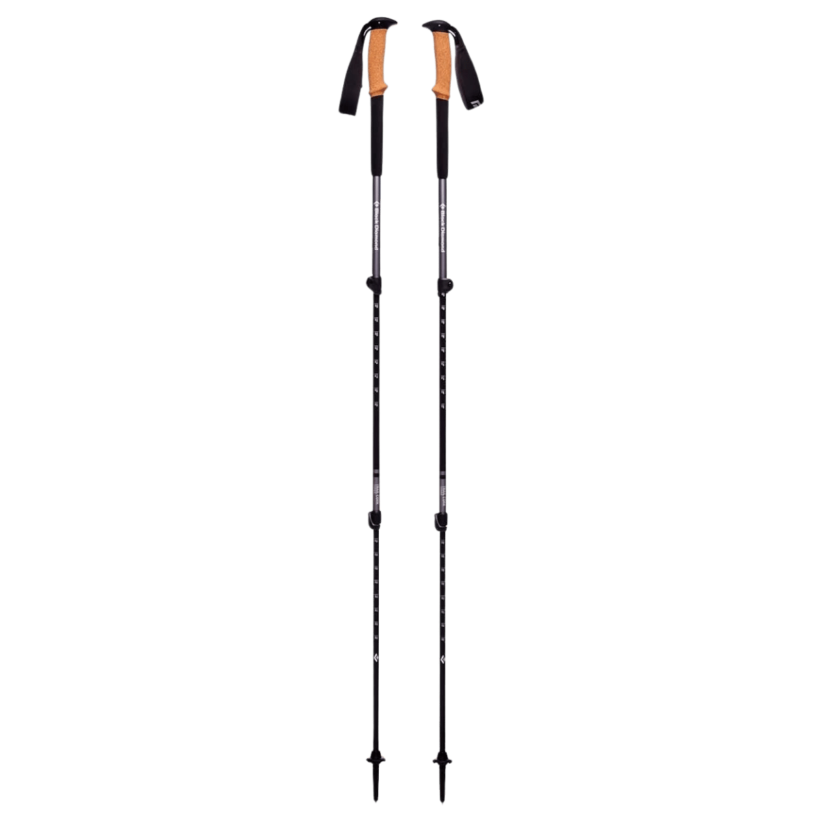BLACK DIAMOND TRAIL CORK TREKKING POLES - GRANITE - LONGER VIEW