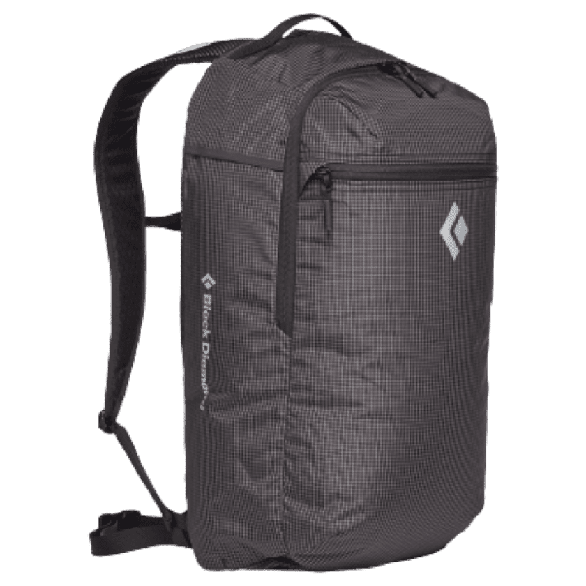 BLACK DIAMOND TRAIL ZIP 18L BACKPACK - BDFLASH POCKET - BLACK