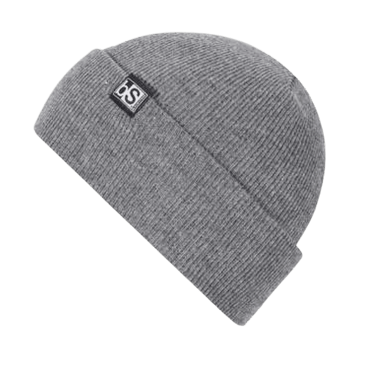 BLACK STRAP UNISEX ESSENTIAL BEANIE - GRAY
