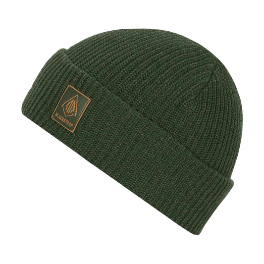 BLACK STRAP TREAD BEANIE - FOREST