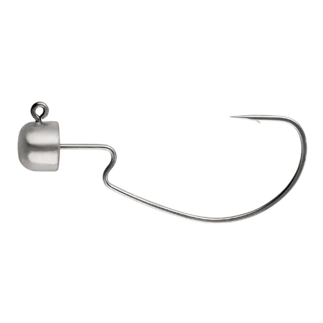 OWNER AMERICAN BLOCK HEAD OFFSET FISHING JIGS - NATURAL