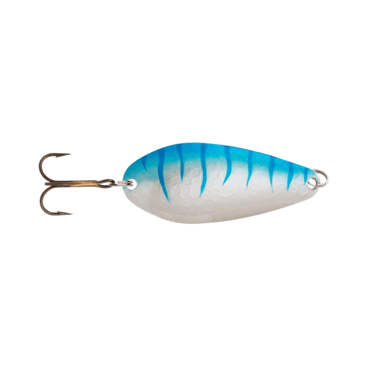 BLUE FOX STROBE TEAR DROP SPOON BLUE STRIPE NICKEL