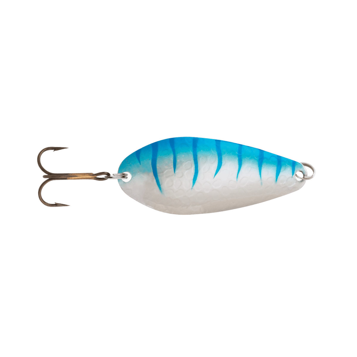 BLUE FOX STROBE TEAR DROP SPOON BLUE STRIPE NICKEL