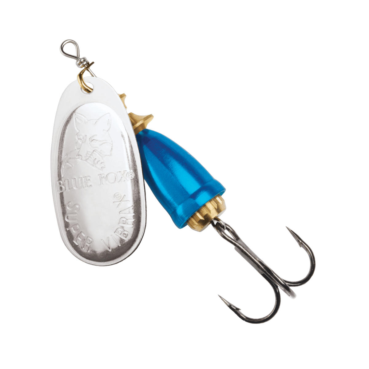BLUE FOXCLASSIC VIBRAX PLATED 3/16OZ SILVER/BLUE