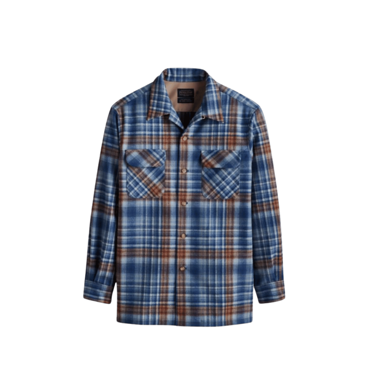 PENDLETON MEN'S ORIGINAL BOARD SHIRT REG - OXF/TAN/BLUE OMBRE