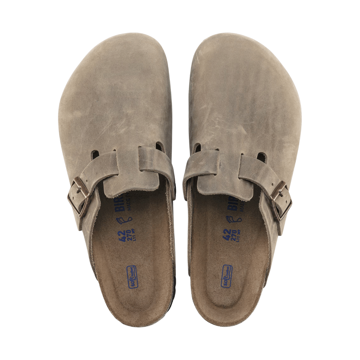 BIRKENSTOCK MEN'S BOSTON SFB FL CLOGS - REGULAR - TOBACCO BROWN
