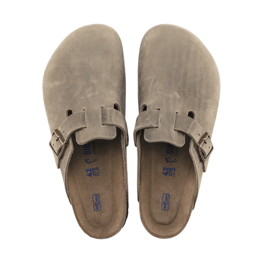 BIRKENSTOCK MEN'S BOSTON SFB FL CLOGS - REGULAR - TOBACCO BROWN