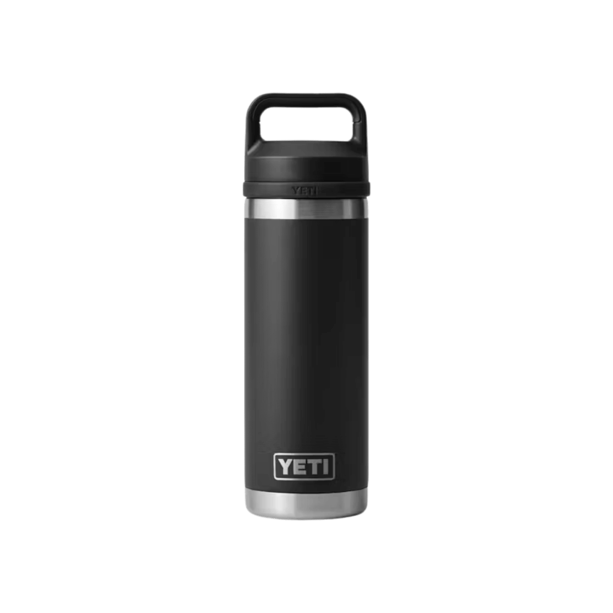 YETI RAMBLER 18 OZ BOTTLE CHUG - BLACK - BACK VIEW