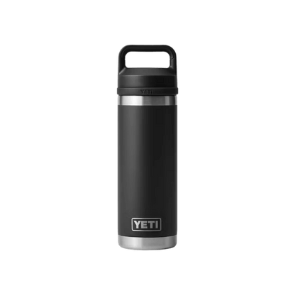 YETI RAMBLER 18 OZ BOTTLE CHUG - BLACK - BACK VIEW