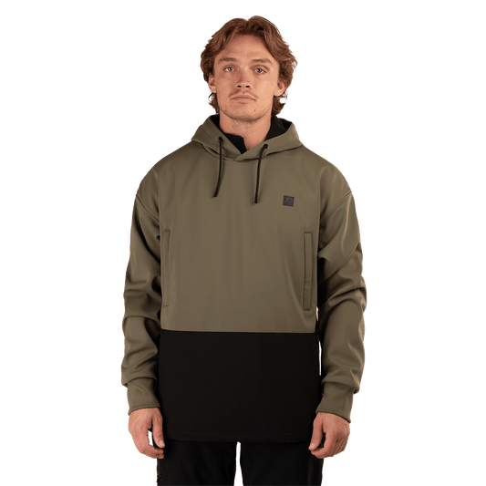 BOULDER GEAR RIDER SOFTSHELL PULLOVER- OLIVE NIGHT