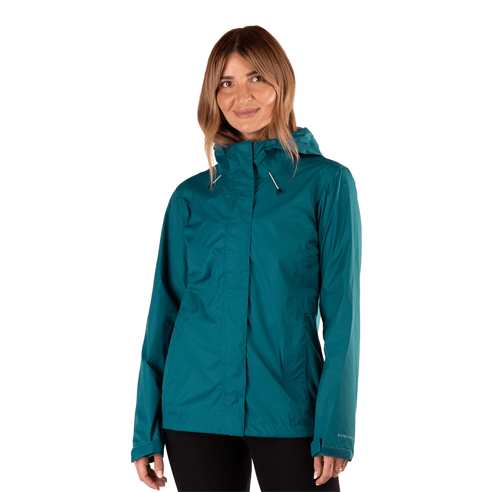 BOULDER GEAR WOMEN'S STRATUS RAIN JACKET - DEEP LAGOON