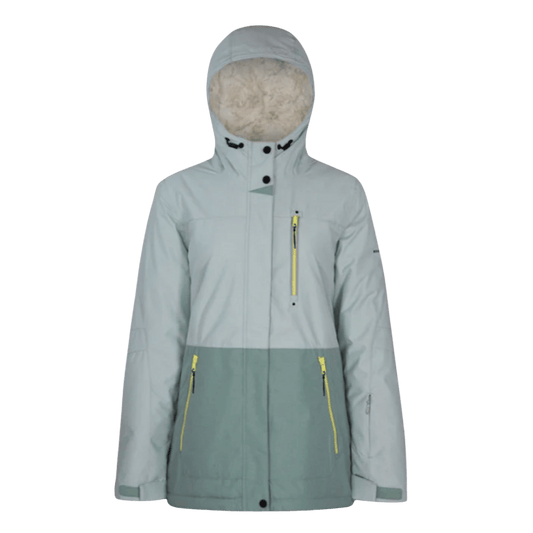 BOULDER GEAR WOMEN'S PHOENIX JACKET - GREEN MIST - FRONT VIEW