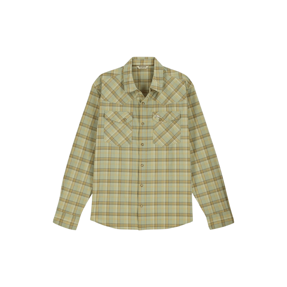 SIMMS MEN'S BRACKETT LS SHIRT - PALE PINE BRKT