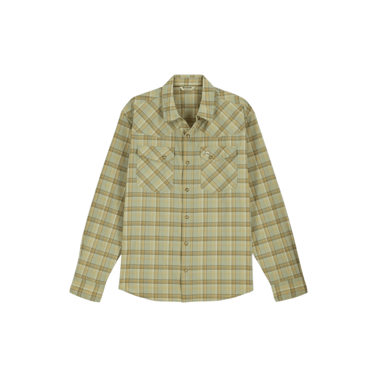 SIMMS MEN'S BRACKETT LS SHIRT - PALE PINE BRKT