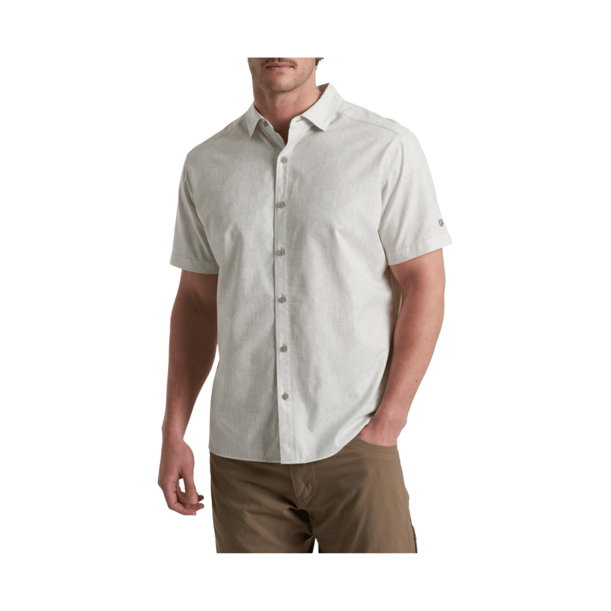 KUHL MEN'S BREEZE SHORT SLEEVE - BONE - FRONT VIEW