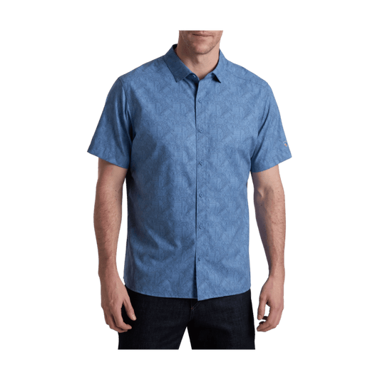 KUHL MEN'S BREEZE SHORT SLEEVE - RIVER BLUE - FRONT VIEW