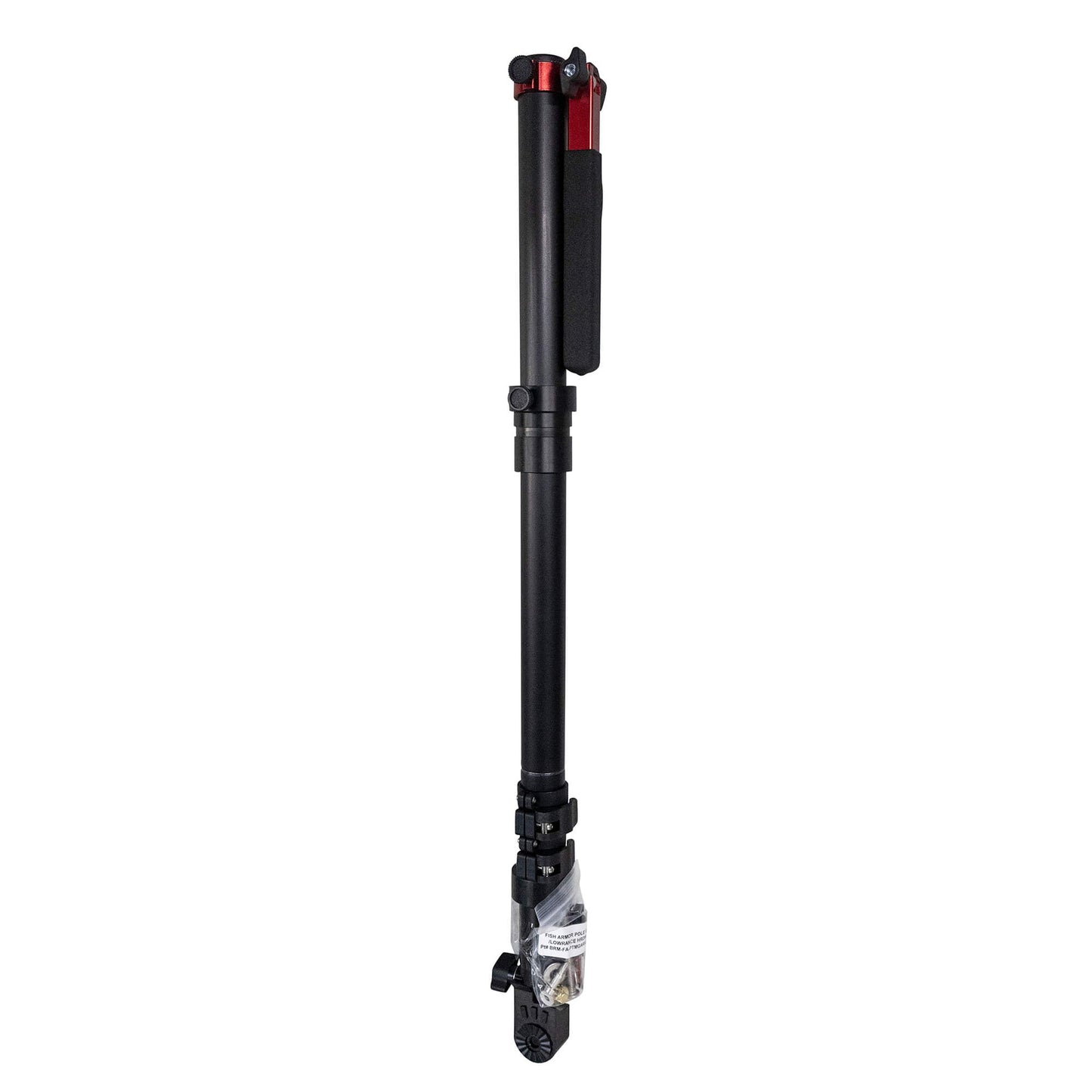 Fish Armor Pro Pole showing the red version without the 3 stabilizers