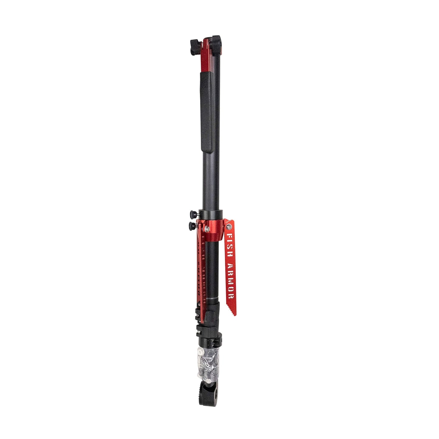 Fish Armor Pro Pole showing another angle of the red version front view