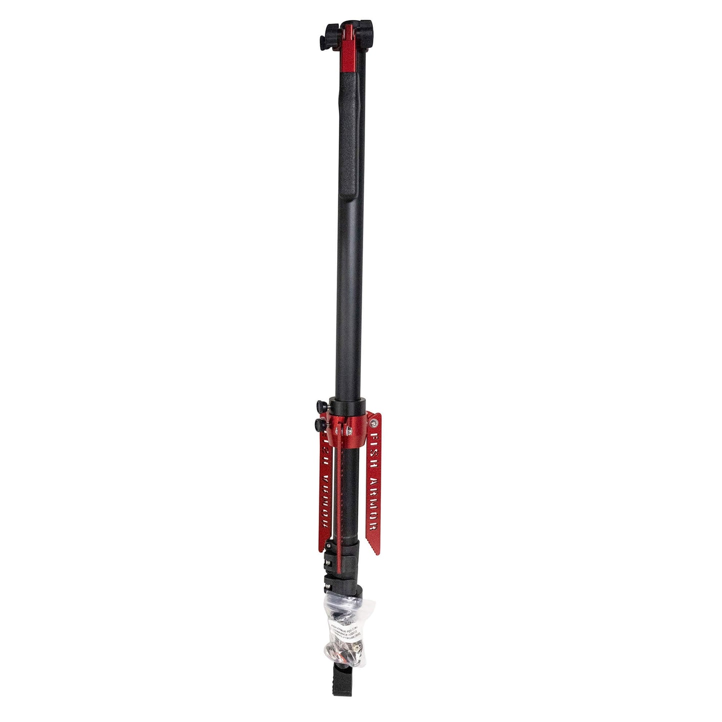 Fish Armor Pro Pole showing the red version with the red stabilizers