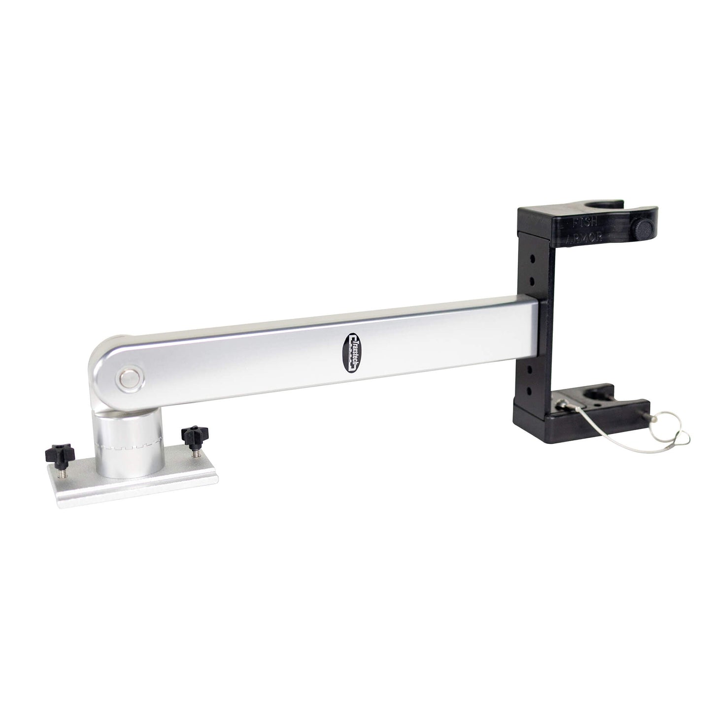 Fish Armor Pro Pole Boat Mount Arm by Traxstech® showing the other color long version side view