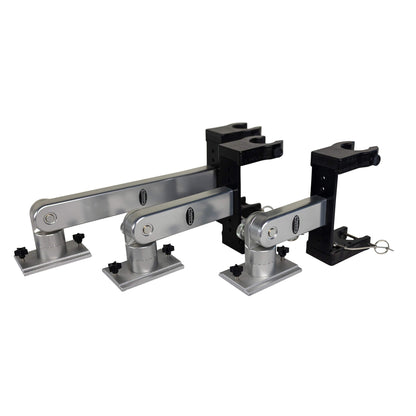 Fish Armor Pro Pole Boat Mount Arm by Traxstech® showing all 3 sizes side by side